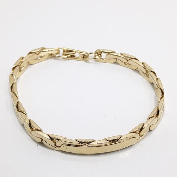 Vintage SPEIDEL USA Woman's Gold Plated ID Bracelet, Ready for Engraving - Picture 5 of 10